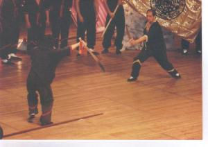 Master Tam Yiu Ming with Professor Leung Ting Baak Jum Do 1